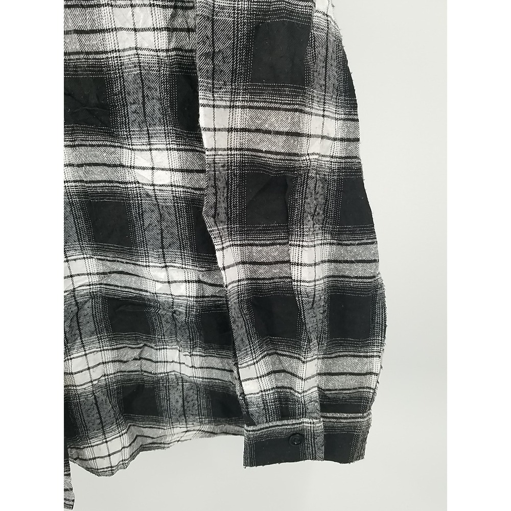 Shein Shirt‎ Womens Large Plaid Flannel Button Up Long Sleeve - Picture 5 of 6